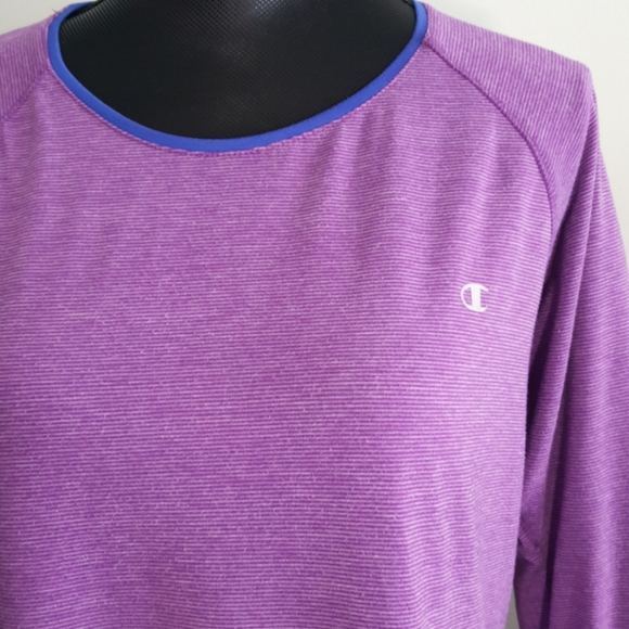 CHAMPION Long-sleep Athletic Soft Purple Top (XL) - Picture 3 of 10